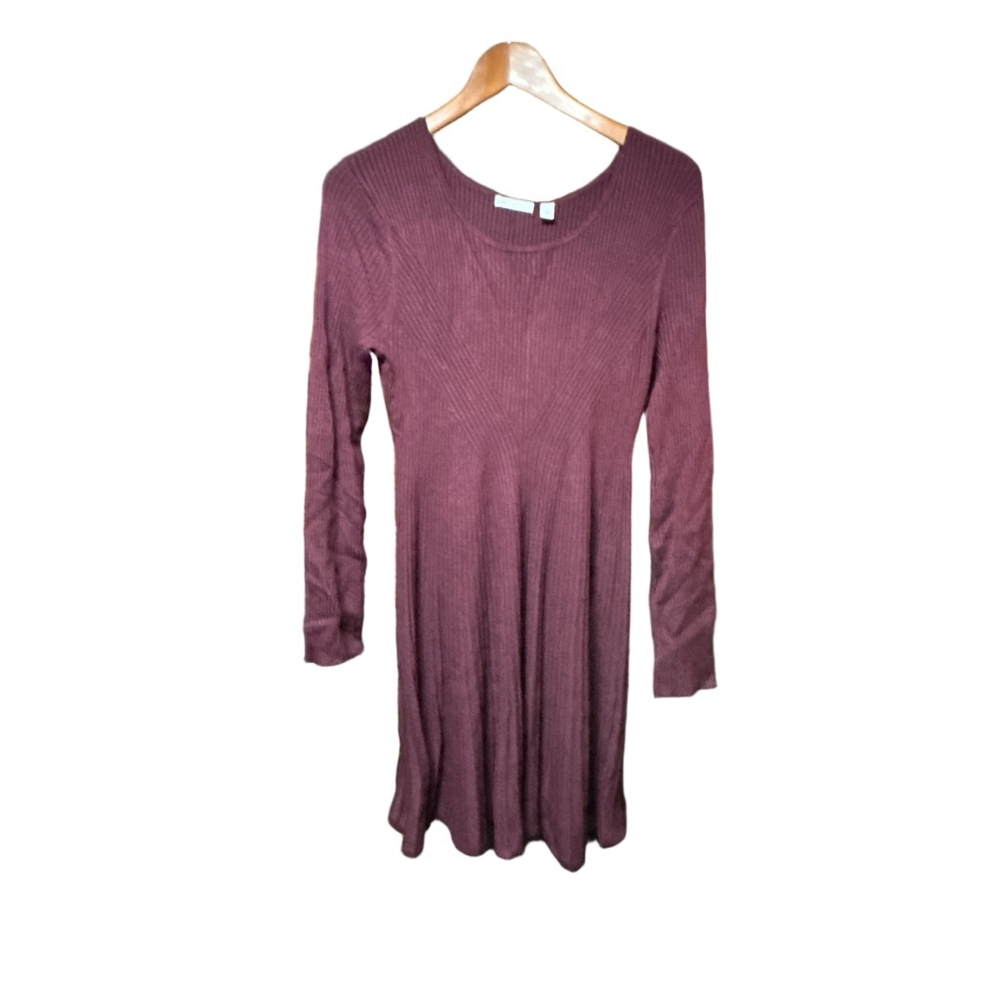 Cato Dress Women's Size Large Burgundy Long Sleeve - Picture 2 of 8